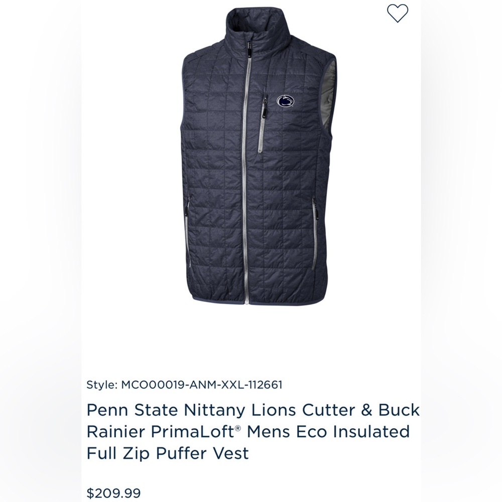 Cutter & Buck Men's Navy Quilted Puffer Vest